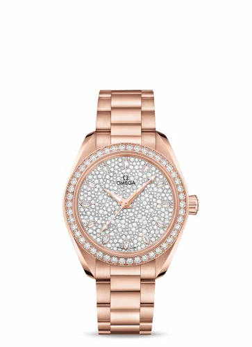 Omega Seamaster Aqua Terra 150M Master Chronometer 34 Sedna Gold / Diamond / Snow Diamond / Bracelet 220.55.34.20.99.003 (22055342099003)